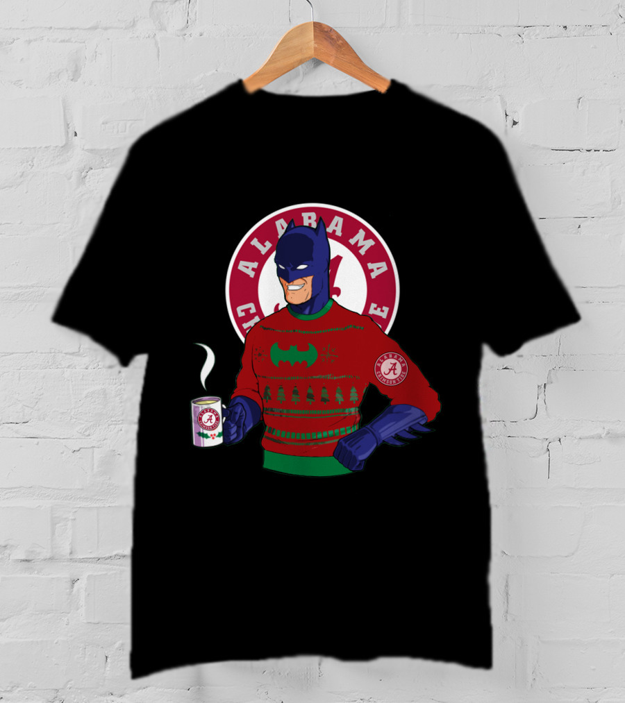 Alabama Crimson Tide Superhero Holiday Coffee Fan T-Shirt