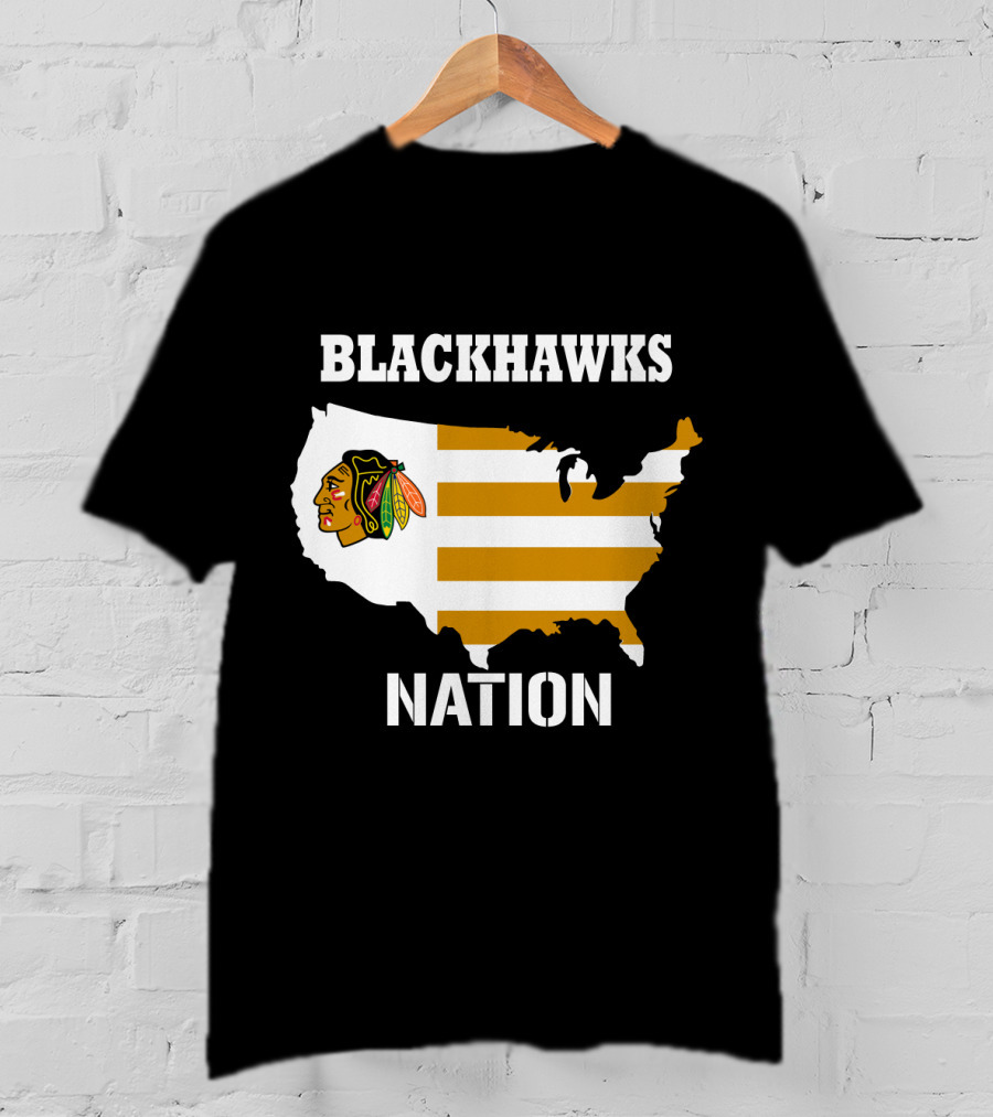 Blackhawks Nation Usa T-Shirt