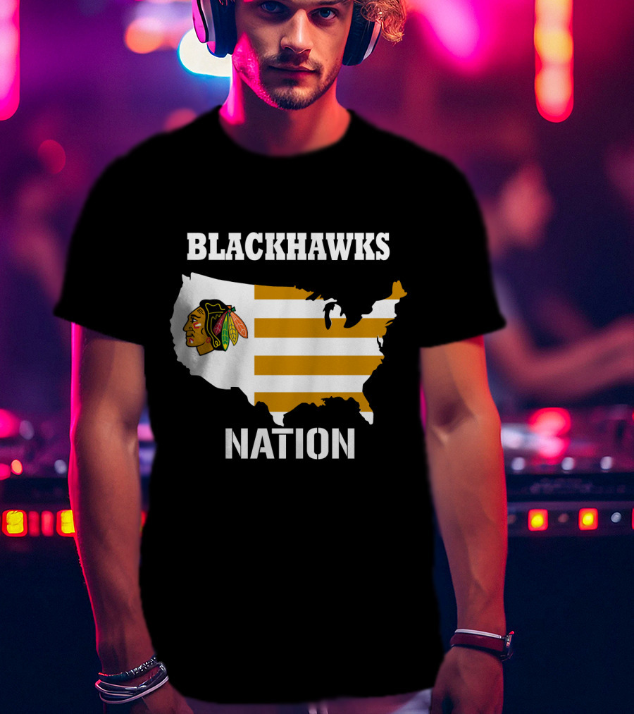 Blackhawks Nation Usa T-Shirt