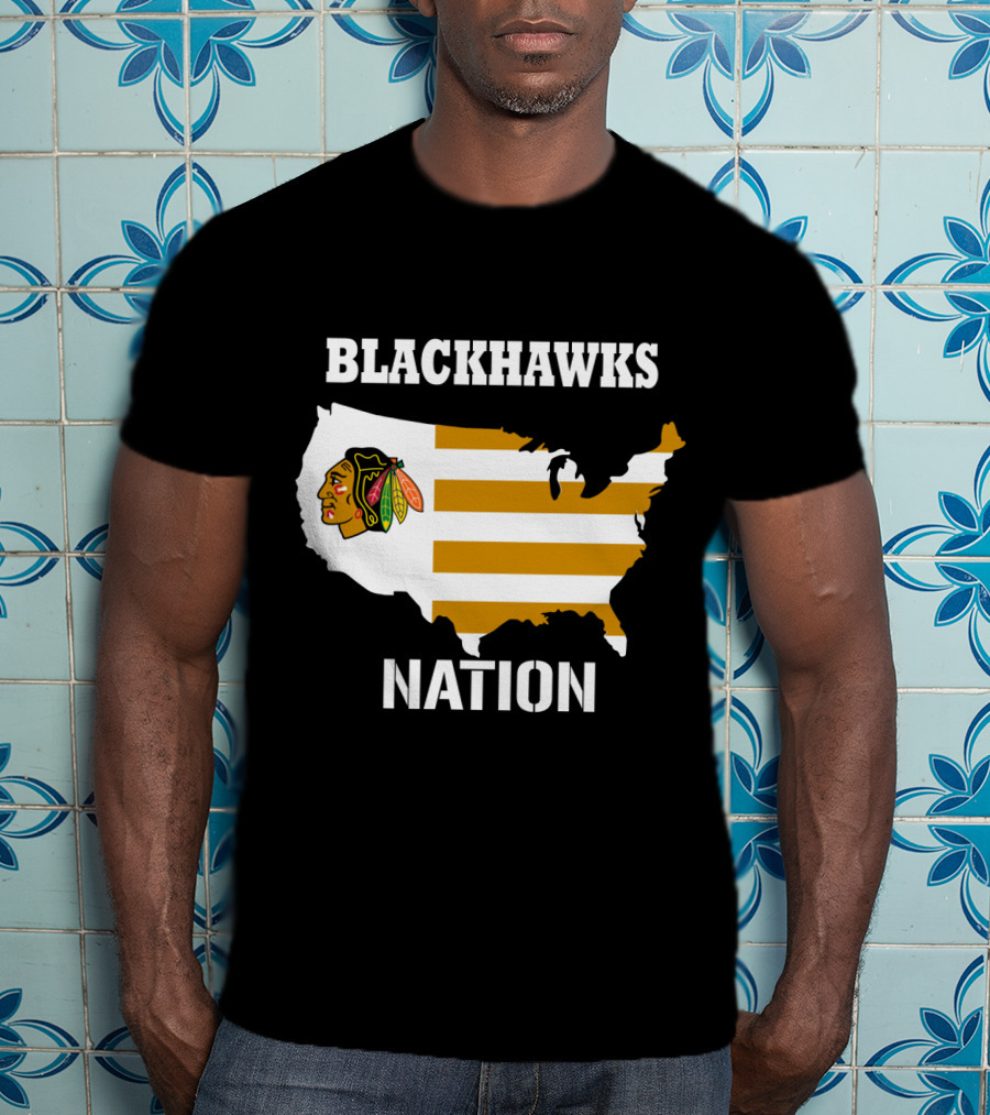 Blackhawks Nation Usa T-Shirt