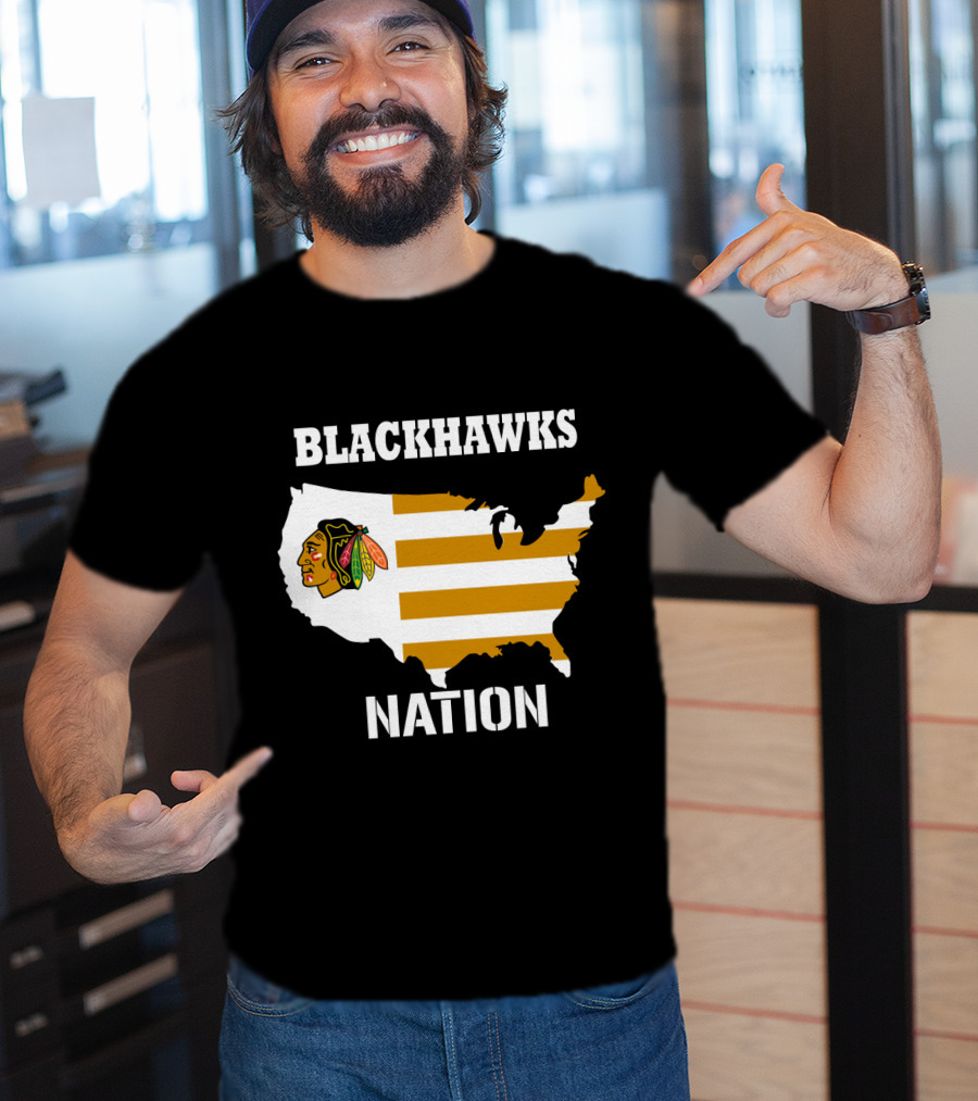 Blackhawks Nation Usa T-Shirt