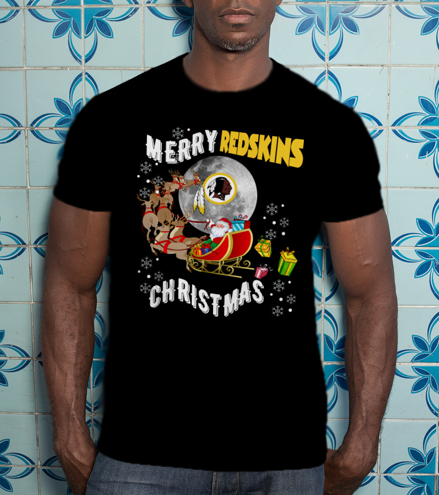 Merry Redskins Christmas T-Shirt