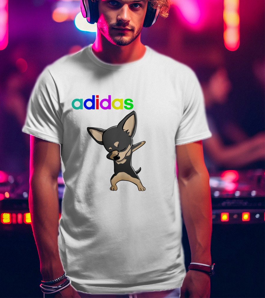 Chihuahua Black Cute Dabbing T-Shirt