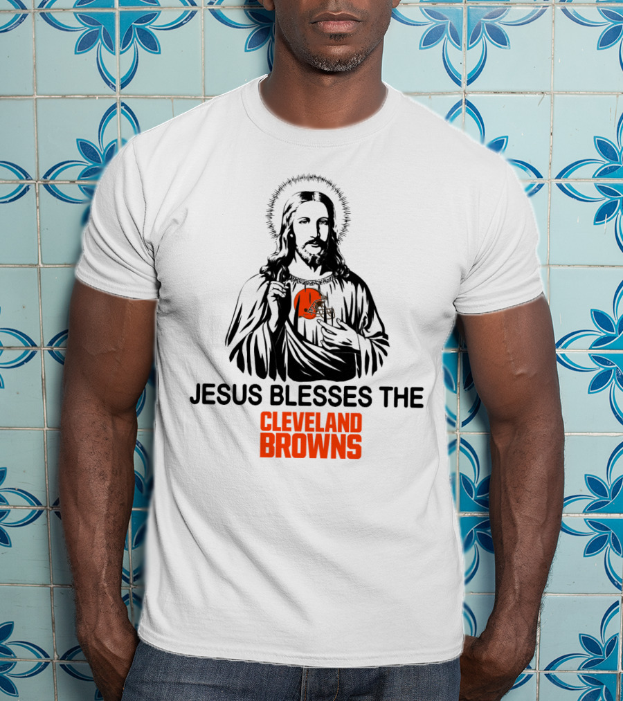 Jesus Blesses The Cleveland Browns T-Shirt