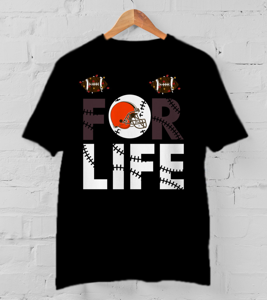 Cleveland Browns Helmet For Life Football Fan T-Shirt