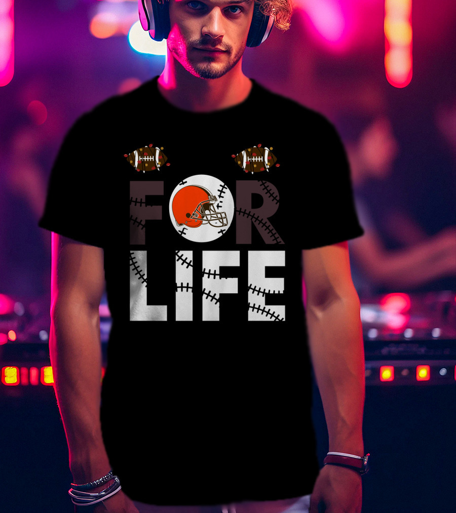 Cleveland Browns Helmet For Life Football Fan T-Shirt
