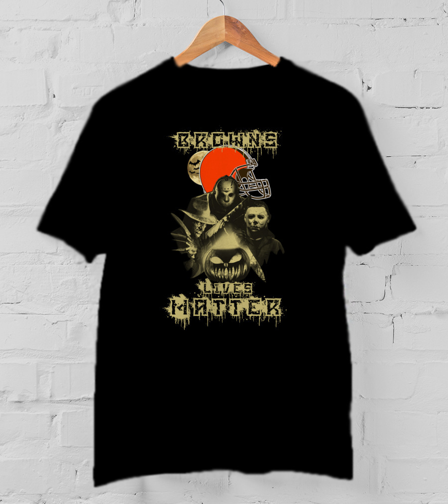 Browns Lives Matter Halloween Football Mashup T-Shirt