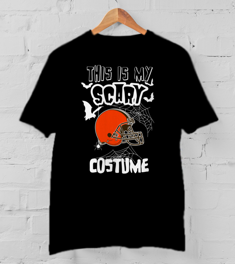 This Is My Scary Costume Cleveland Browns Football Helmet Halloween T-Shirt