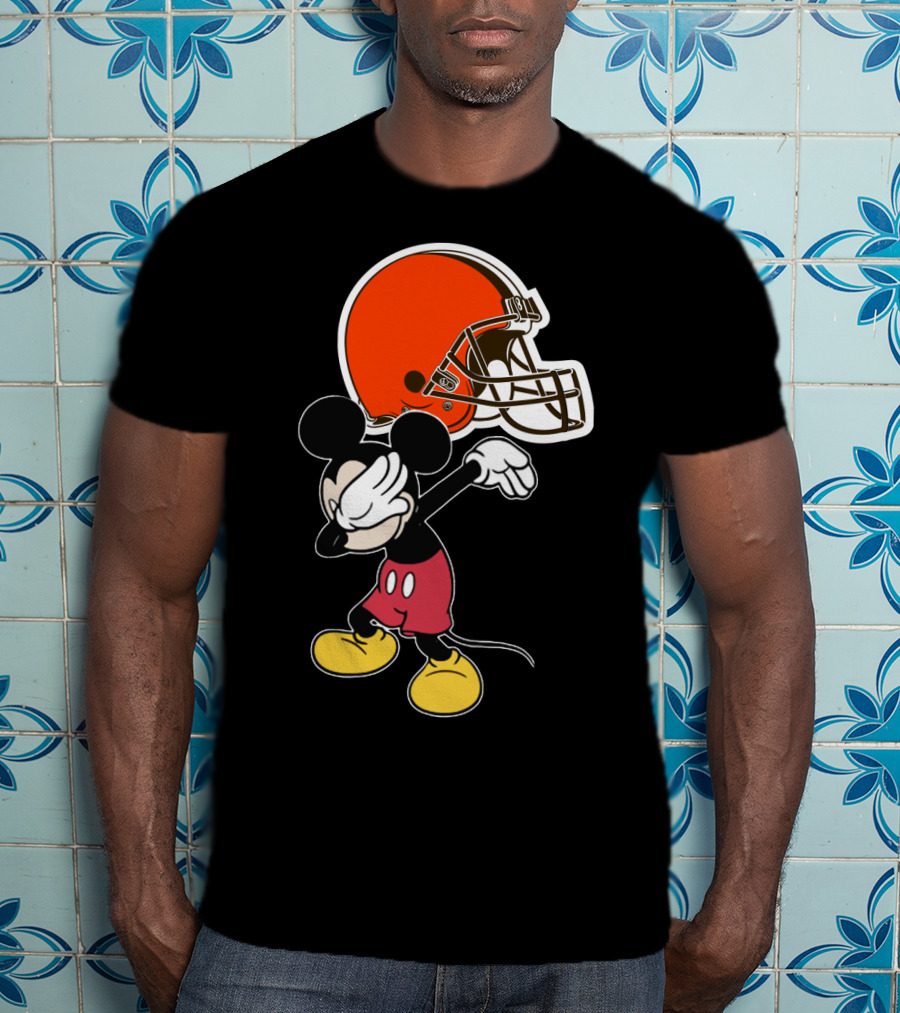 Cleveland Browns Iconic Character Dab With Helmet T-Shirt