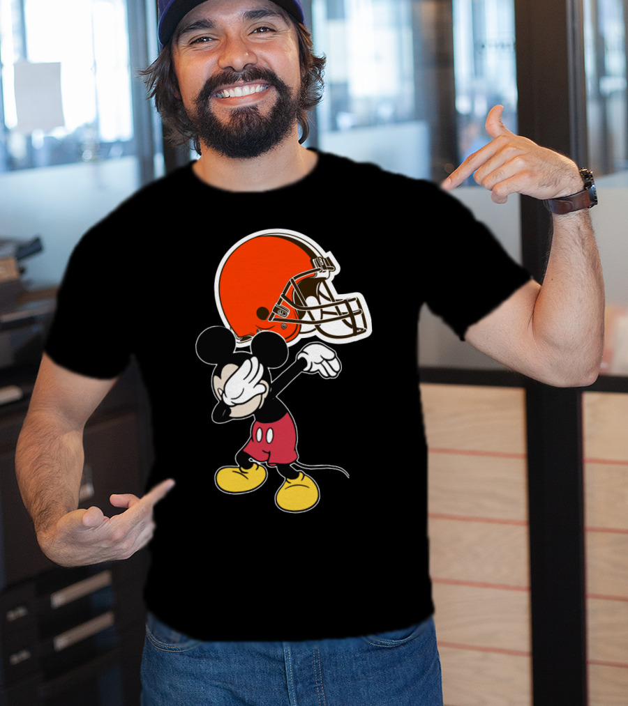 Cleveland Browns Iconic Character Dab With Helmet T-Shirt