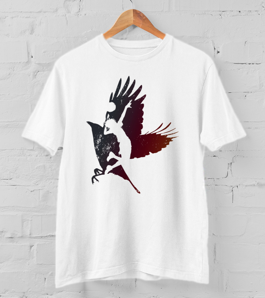 Volleyball Player Silhouette With Bird Wings T-Shirt