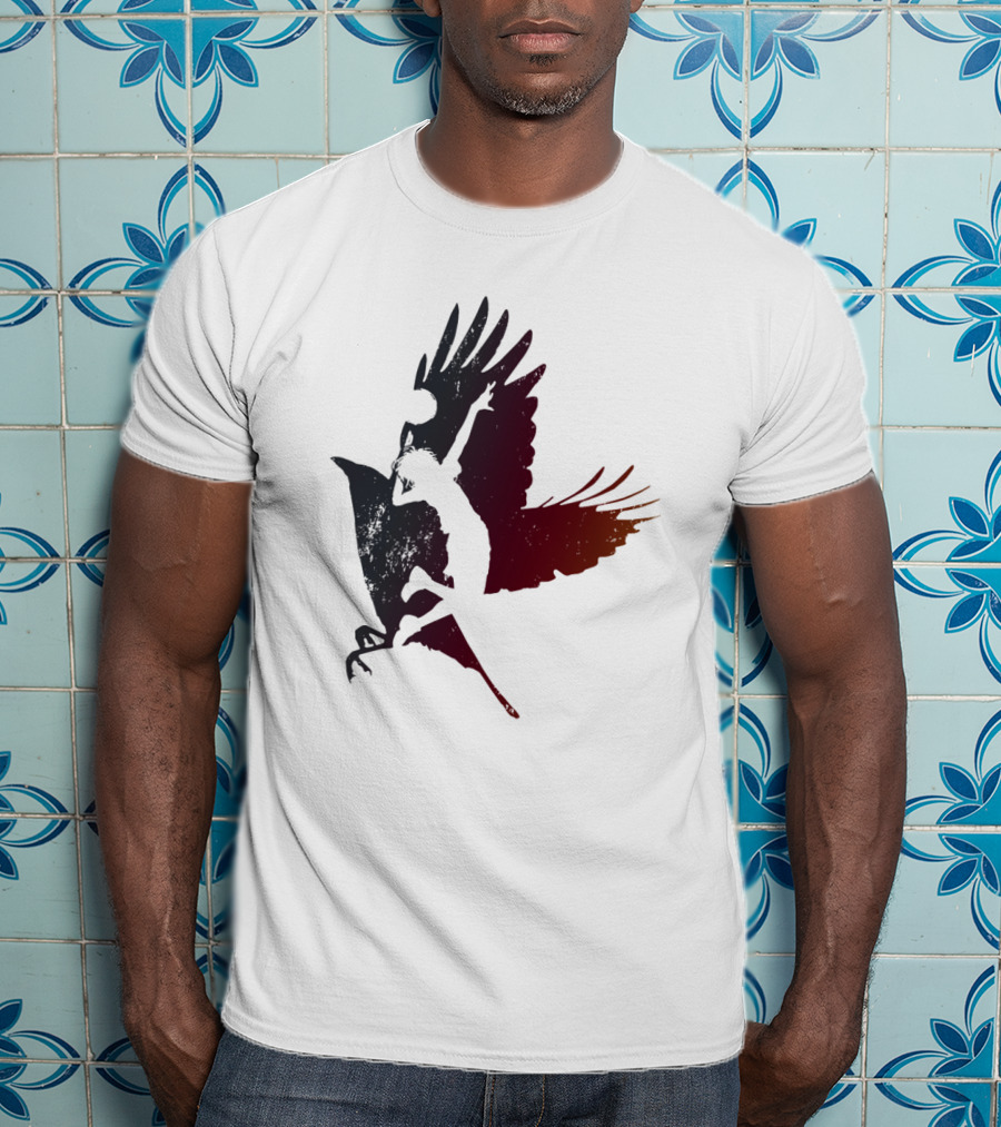 Volleyball Player Silhouette With Bird Wings T-Shirt