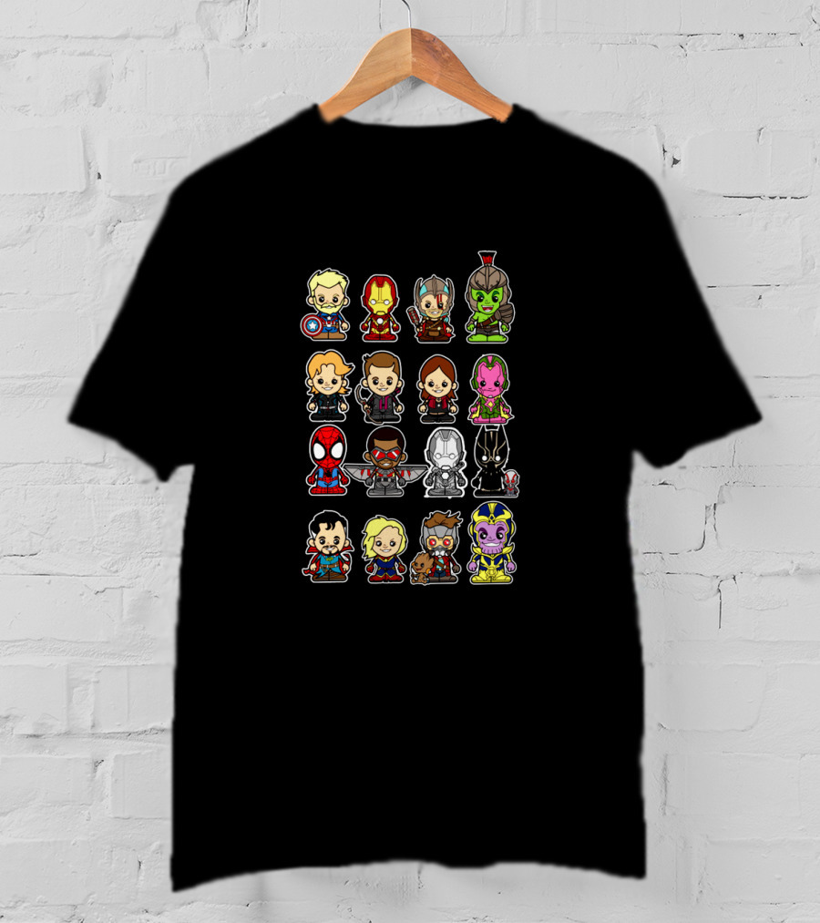 Marvel Cute Avengers Characters Compilation T-Shirt