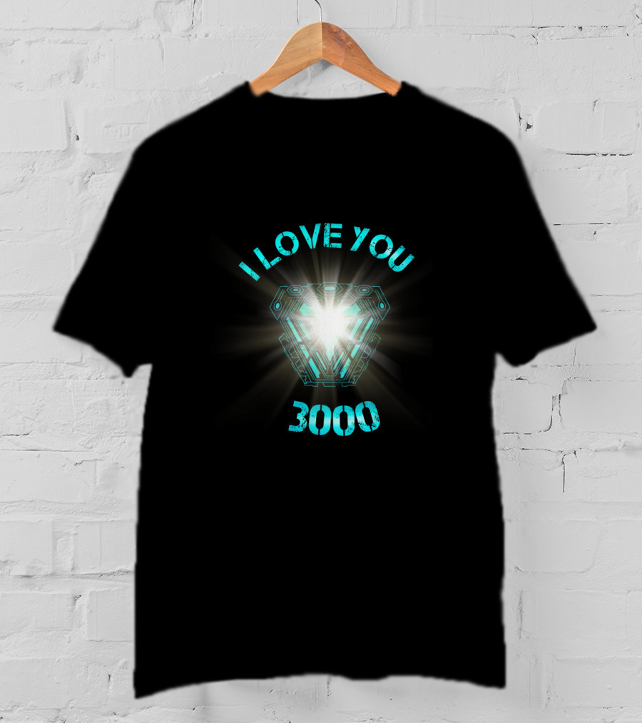 Marvel I Love You 3000 Arc Reactor Shining T-Shirt