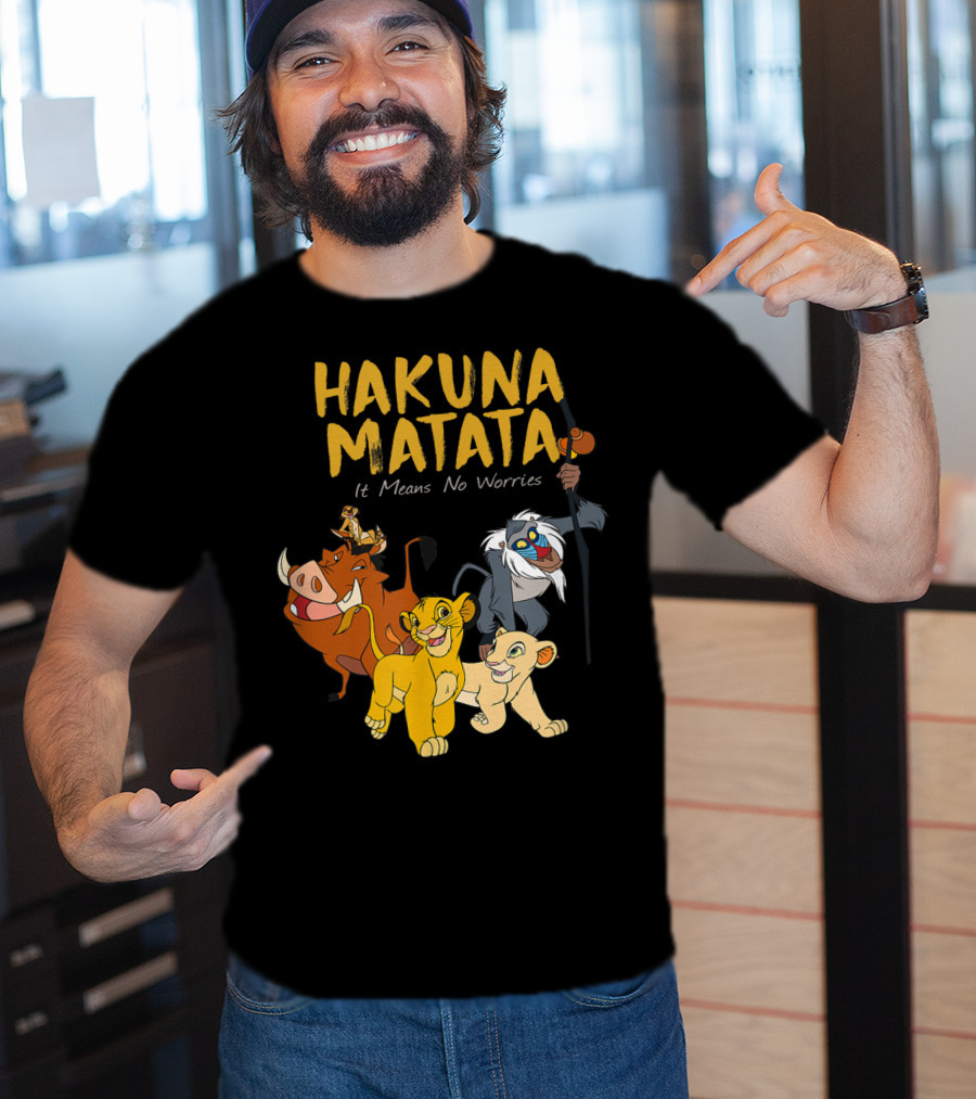 Hakuna Matata It Means No Worries Disney Films T-Shirt