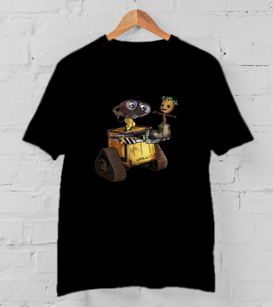 Wall-E And Baby Groot Friendship Adventure T-Shirt