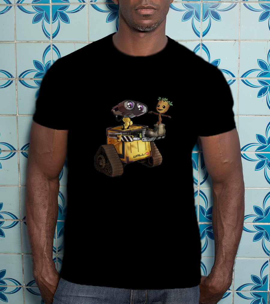 Wall-E And Baby Groot Friendship Adventure T-Shirt