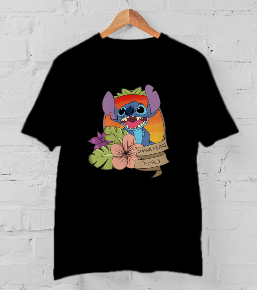 Ohana Means Family Disney Films Stitch T-Shirt
