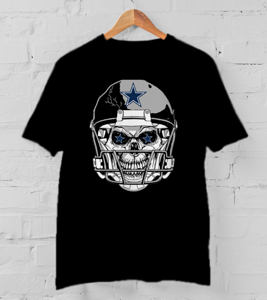 Dallas Cowboys Skull Helmet Star T-Shirt