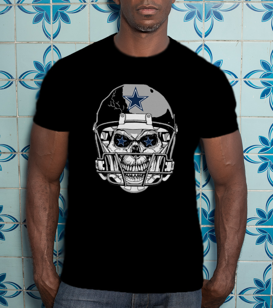 Dallas Cowboys Skull Helmet Star T-Shirt