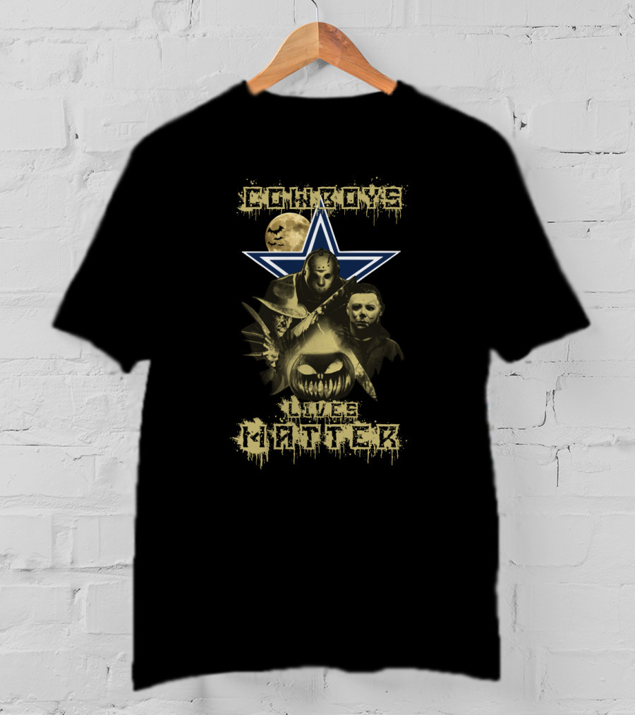 Cowboys Lives Matter Horror Icons Dallas Star T-Shirt