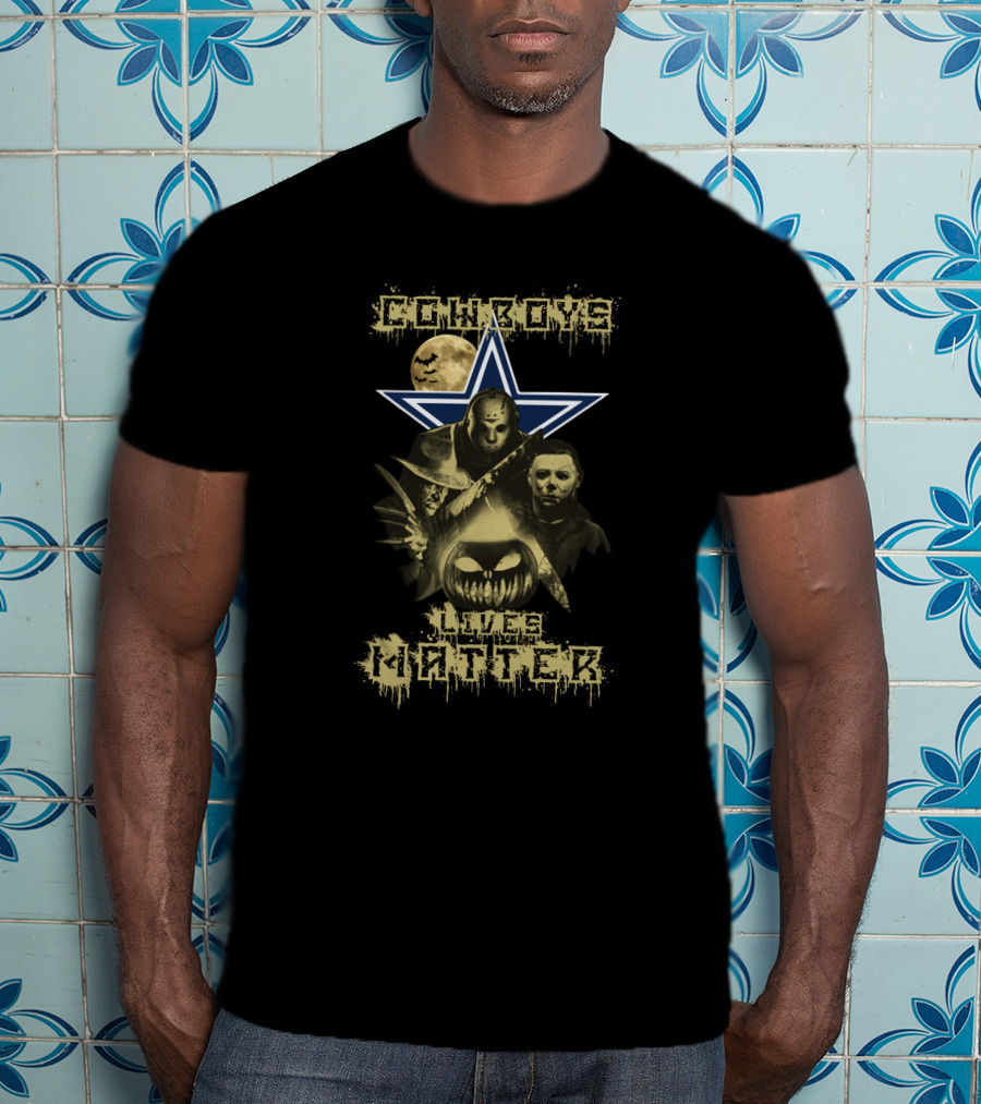 Cowboys Lives Matter Horror Icons Dallas Star T-Shirt