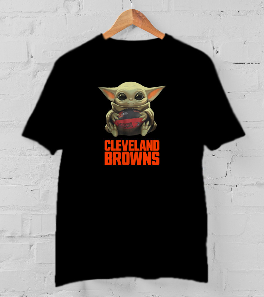 Cleveland Browns Grogu Football Player T-Shirt