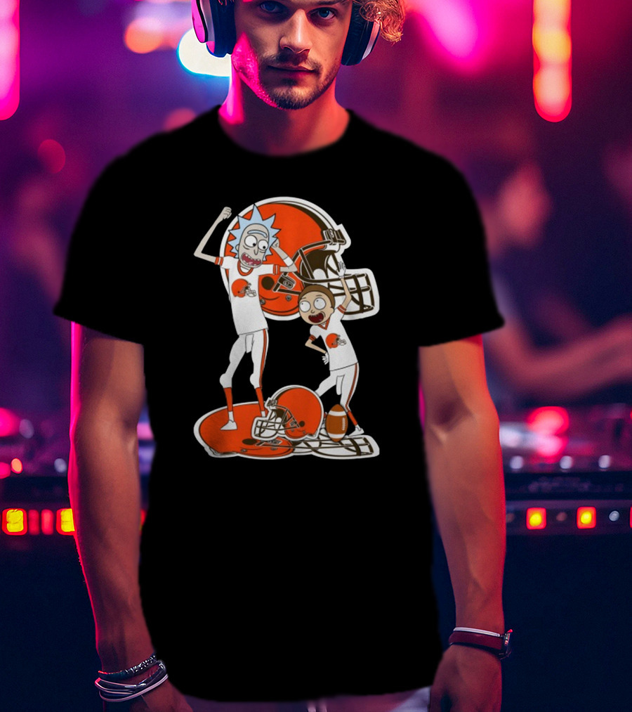 Cleveland Browns Football Rick And Morty Celebration T-Shirt