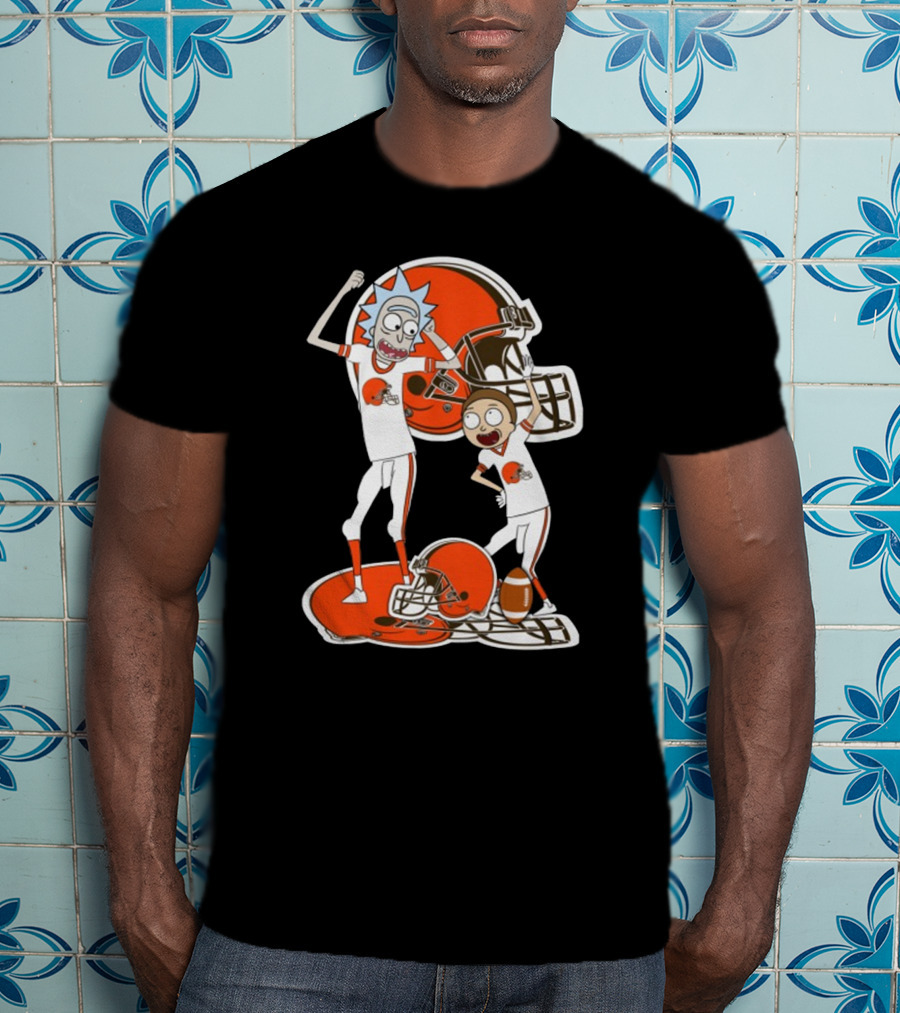 Cleveland Browns Football Rick And Morty Celebration T-Shirt