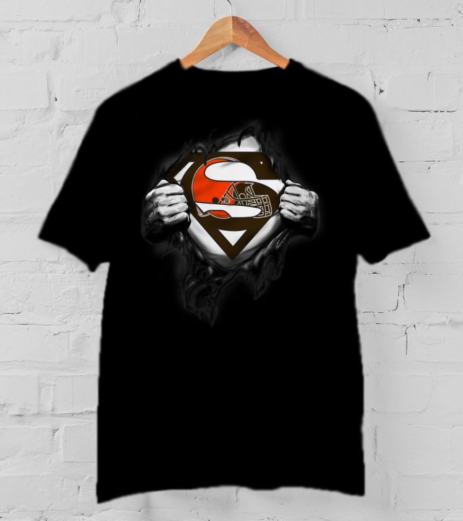 Cleveland Browns Super Hero Logo NFL Football T-Shirt