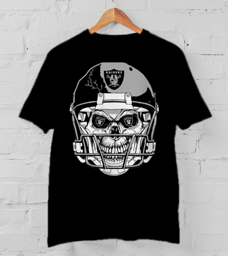 Raider Skull Helmet With Iconic Logo And Lightning Details T-Shirt