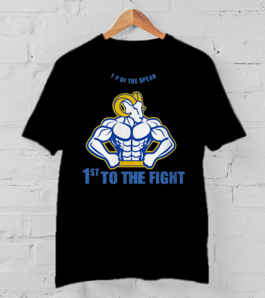 T P Of The Spear 1st To The Fight Muscular Ram T-Shirt