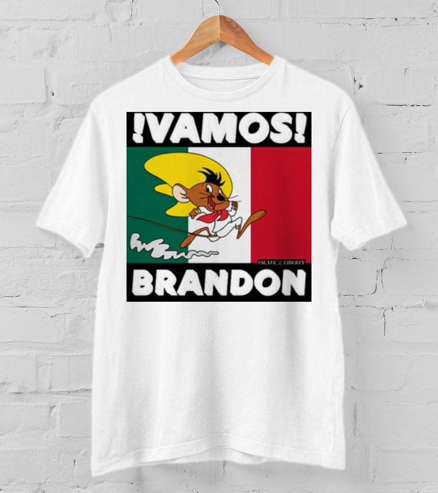 Vamos Brandon Mouse Mexican Flag T-Shirt