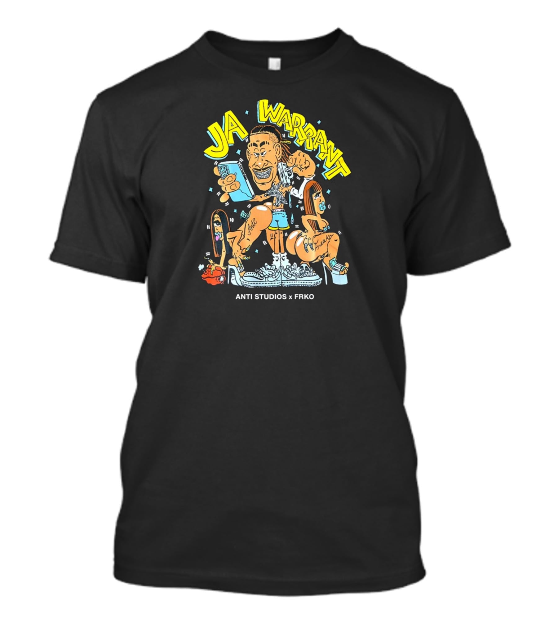 Ja Warrant Anti Studios X Frko Cartoon Style Collaboration T-Shirt