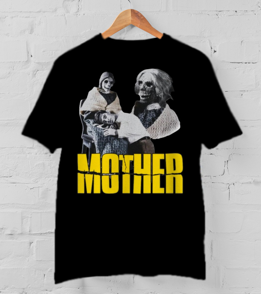 Mother Psycho Skeleton Horror Motif T-Shirt