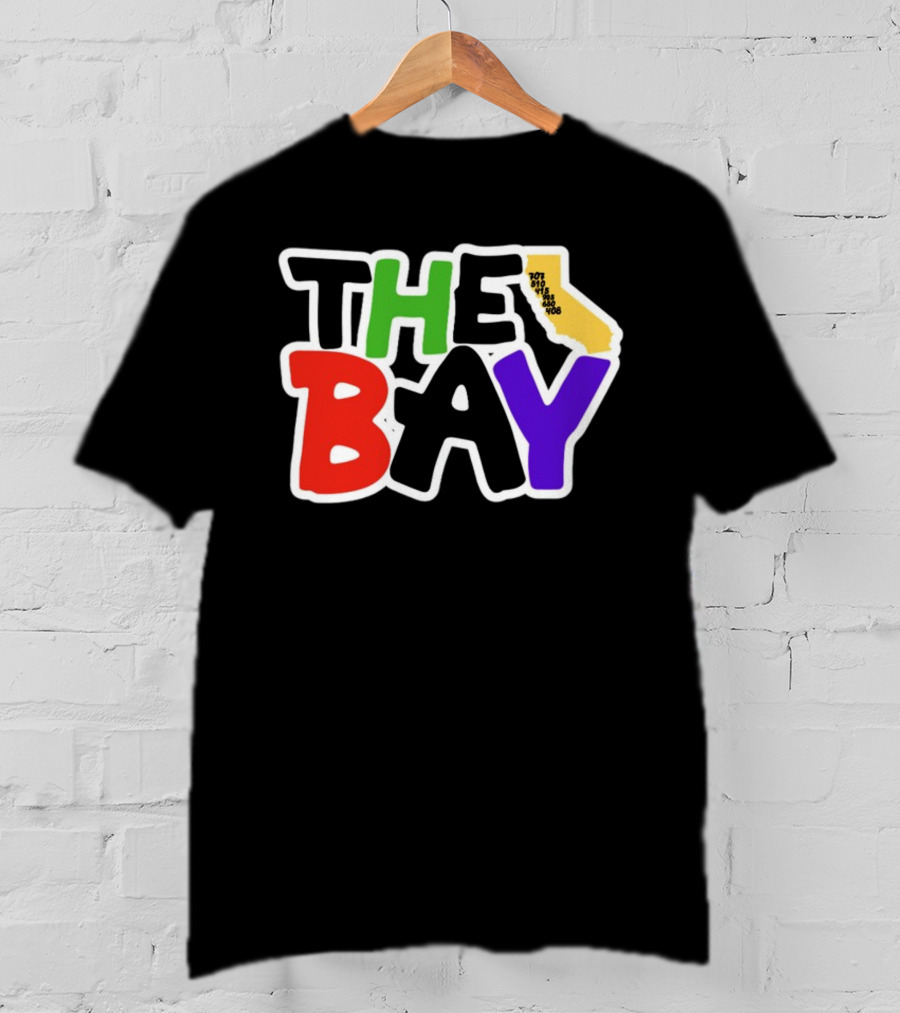 The Bay California Area Codes Colorful T-Shirt