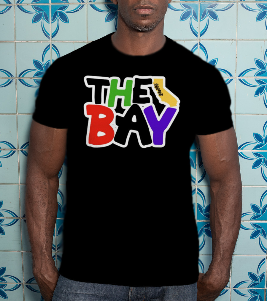 The Bay California Area Codes Colorful T-Shirt