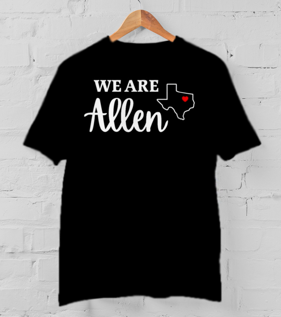WE ARE ALLEN Texas Heart Map T-Shirt