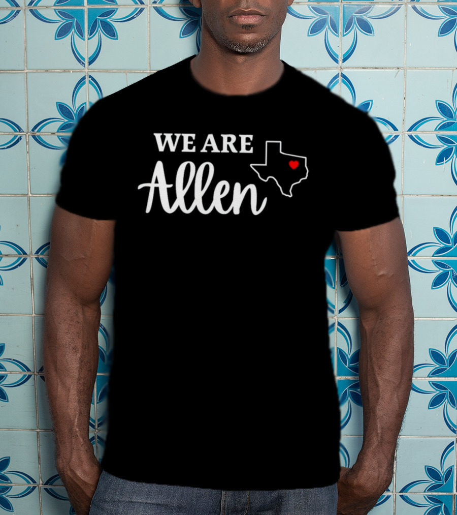 WE ARE ALLEN Texas Heart Map T-Shirt