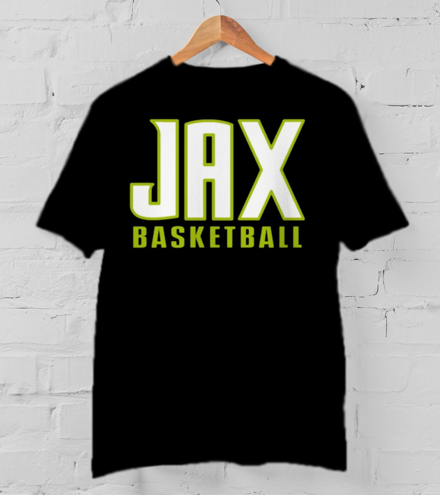 Jax Basketball Bold Neon Typography T-Shirt