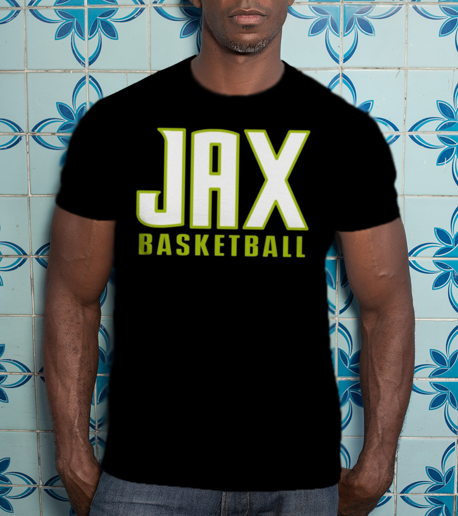 Jax Basketball Bold Neon Typography T-Shirt