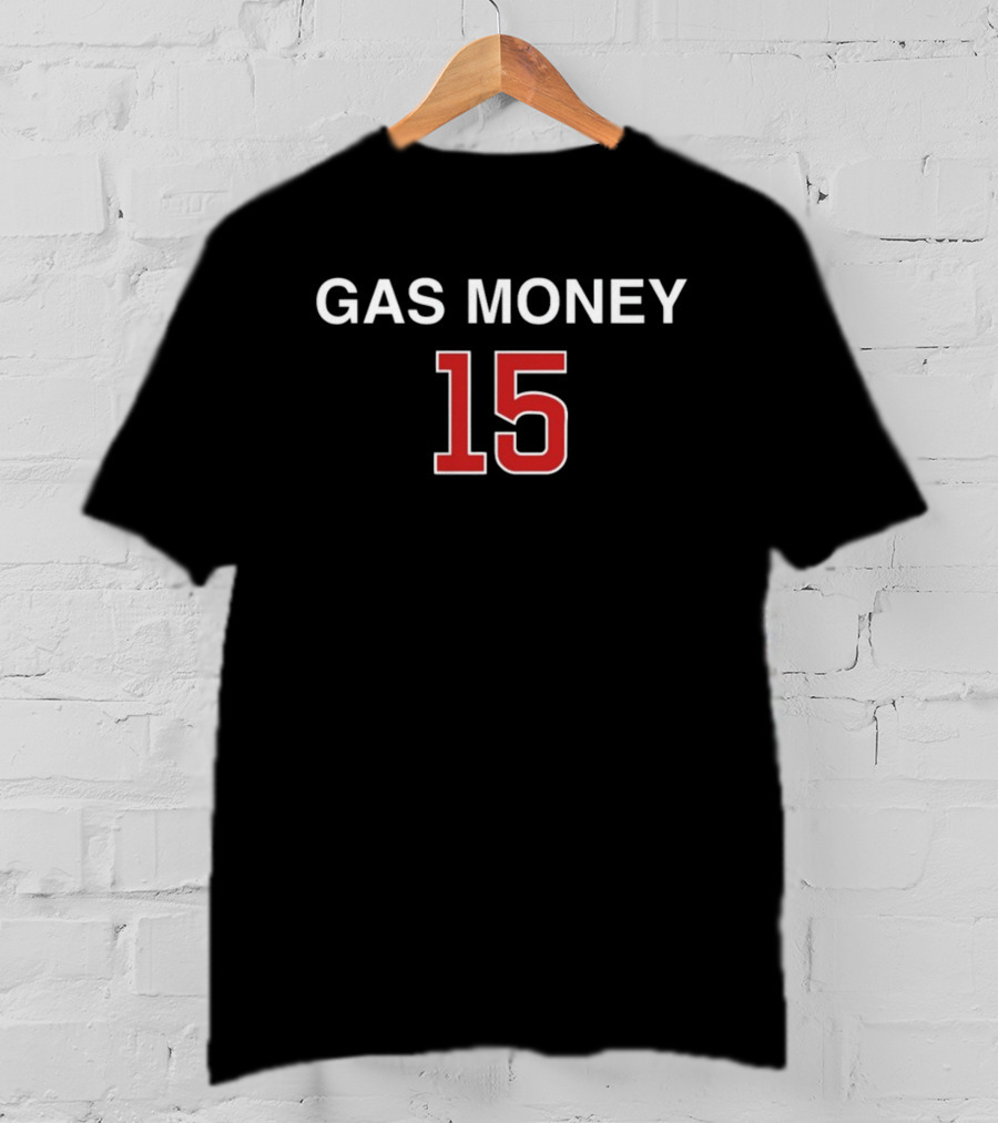 Obviousshirts Gas Money 15 Red Number Sports T-Shirt