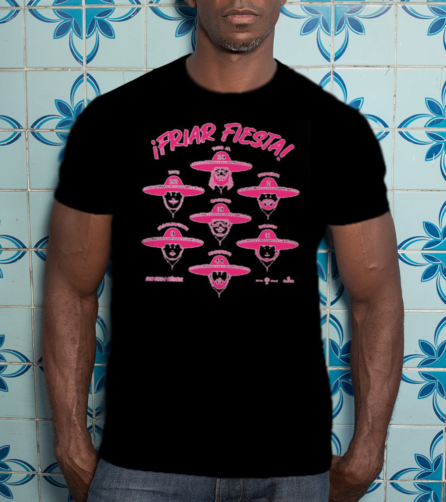 Friar Fiesta SDSU Hoop Season With Sombrero Players T-Shirt