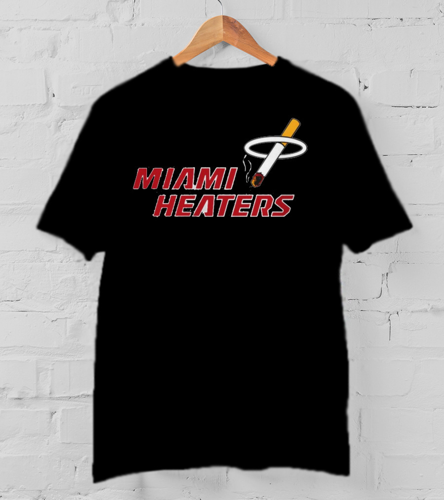 Shitheadsteve Miami Heaters Basketball Parody Smoking Cigarette T-Shirt