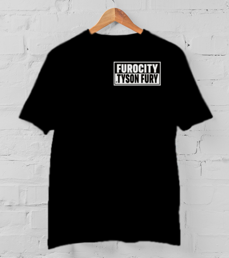 Furocity Tyson Fury Black And White Block Lettering T-Shirt