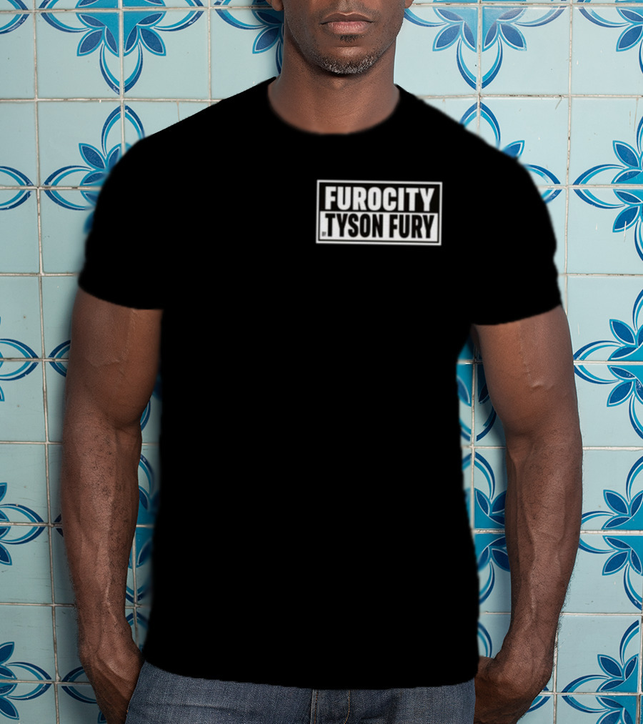Furocity Tyson Fury Black And White Block Lettering T-Shirt