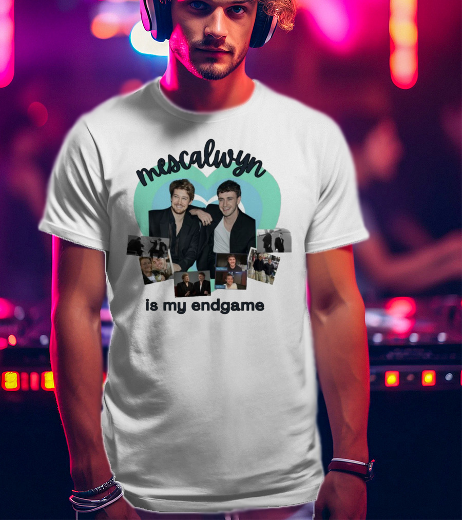 Mescalwyn Is My Endgame Heart Collage With Friends And Candid Moments T-Shirt