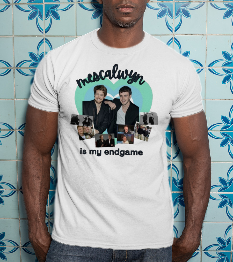 Mescalwyn Is My Endgame Heart Collage With Friends And Candid Moments T-Shirt