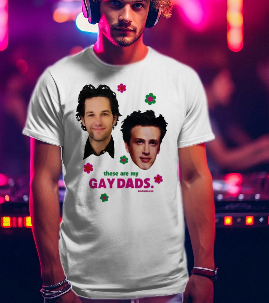 These Are My Gay Dads Flowers Nuggclub 420 T-Shirt