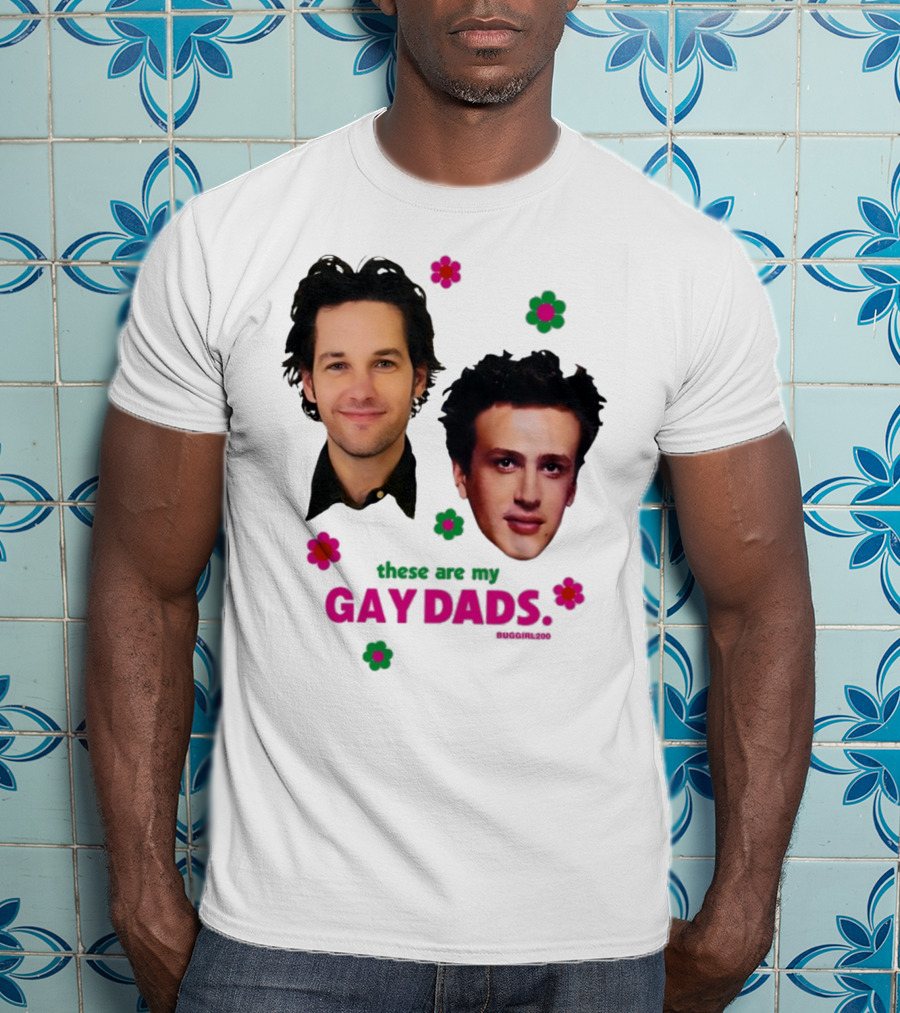 These Are My Gay Dads Flowers Nuggclub 420 T-Shirt